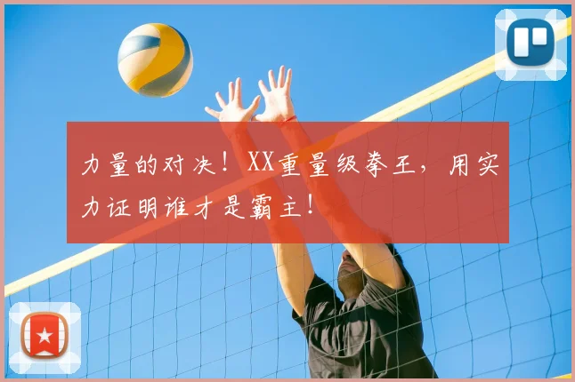 力量的对决!XX重量级拳王,用实力证明谁才是霸主!